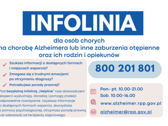 Infolinia „Helpline” dla osób chorych na chorobę Alzheimera